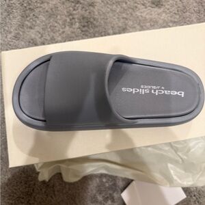 J Slides Gray Sandals Slip-On Comfort